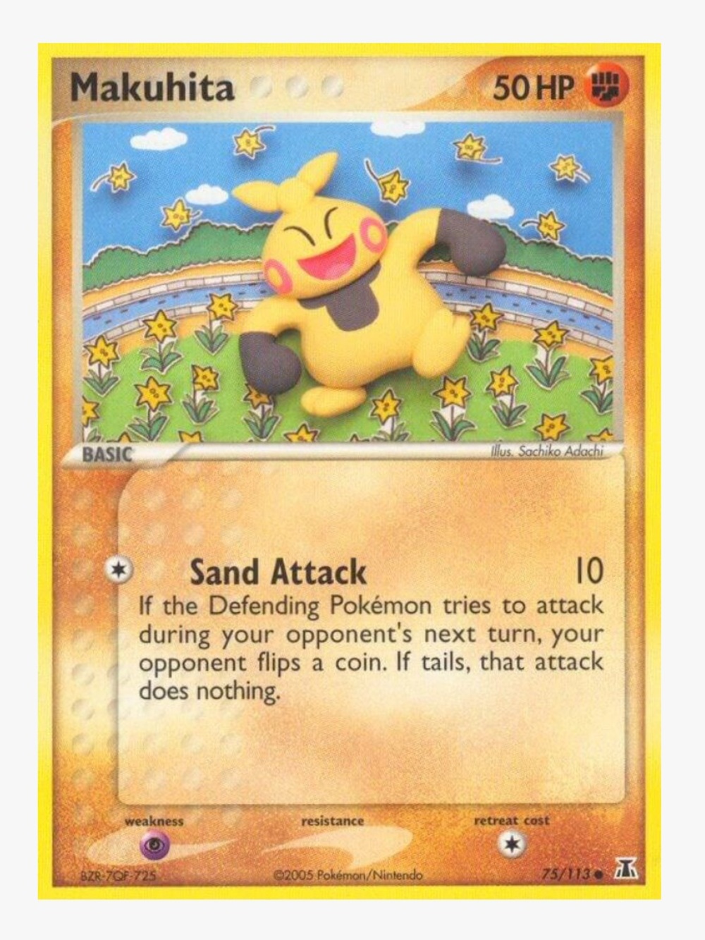 Makuhita EX Delta Species Pokemon Trading Card